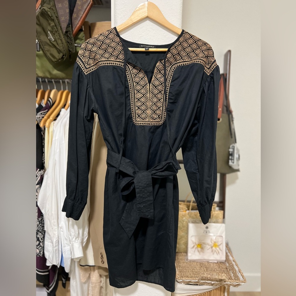 BANANA REPUBLIC Linen Blend Dress with Belt